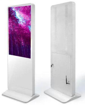 ECRAN PUBLICITAIRE LCD 43” SUR SUPPORT BLANC