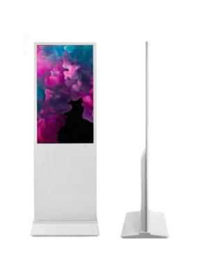 Ecran publicitaire LCD 55'' sur support blanc