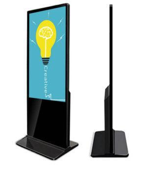 Ecran publicitaire LCD 55'' sur support noir