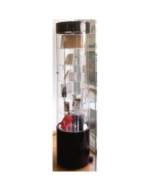 Illuminated and rotating plexiglass display case 5 floors